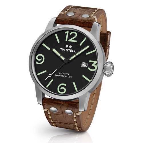 Image of Maverick 45 mm sort med neon grøn Quartz Miyota 2417 Herre ur fra TW Steel